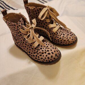 Cat & Jack Girls Toddler Animal Print Combat Boots